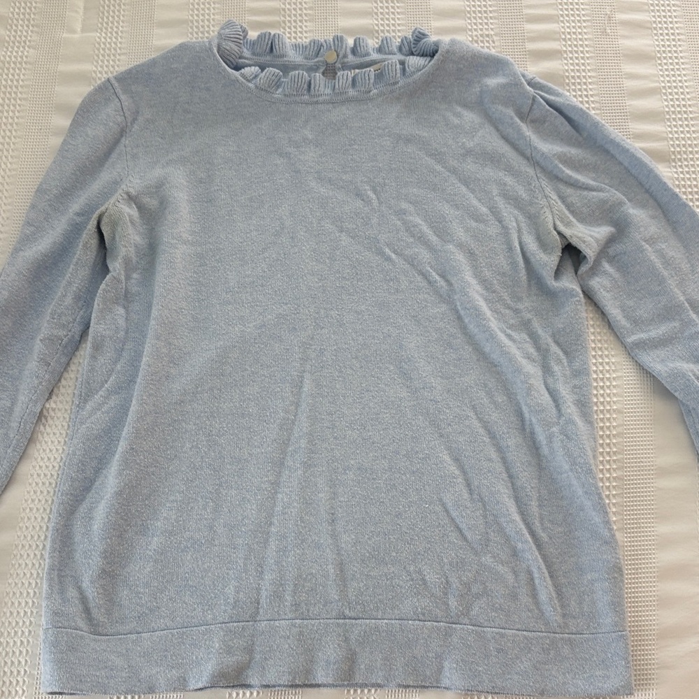 J. Crew Soft Blue Knit Top